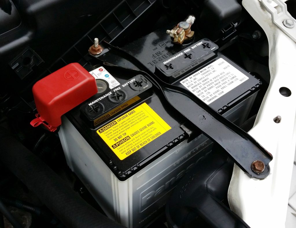 Image by Bruce Emmerling from Pixabay A car battery being checked in Redwood City, CA