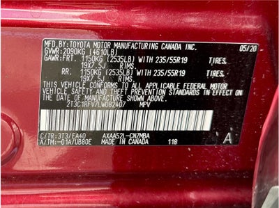 2020 Toyota RAV4 XLE Premium Sport Utility 4D