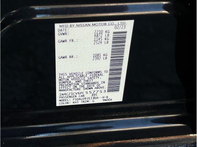 2023 Nissan LEAF SV PLUS Hatchback 4D