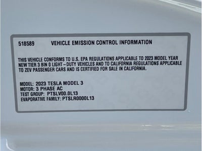 2023 Tesla Model 3 Standard Sedan 4D