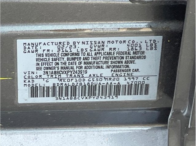 2023 Nissan Sentra SV Sedan 4D