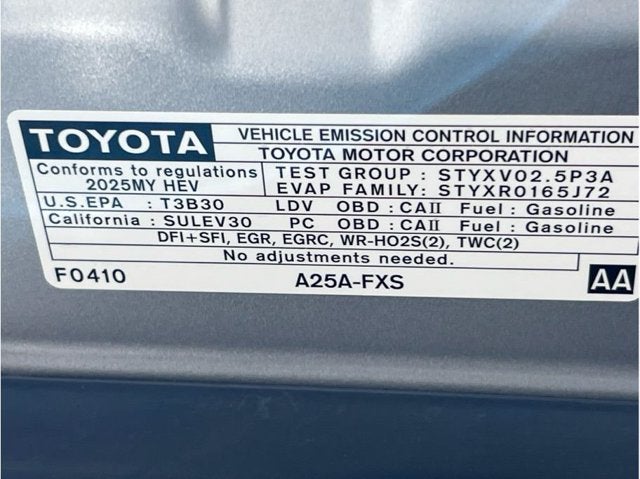 2025 Toyota Camry LE Sedan 4D