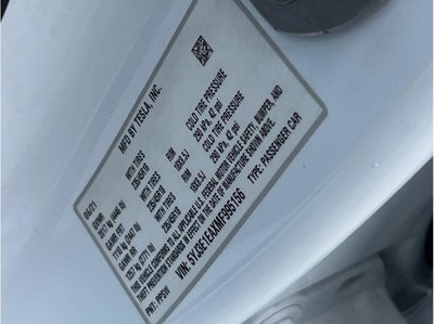 2021 Tesla Model 3 Standard Range Plus Sedan 4D