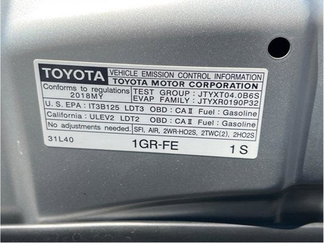 2018 Toyota 4Runner SR5 Sport Utility 4D