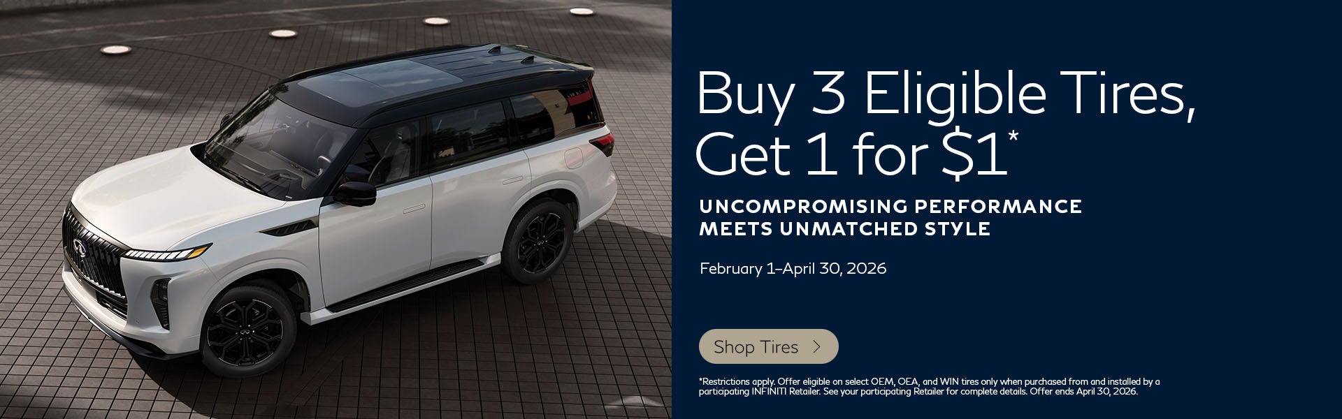 Tire Special at Redwood City INFINITI!