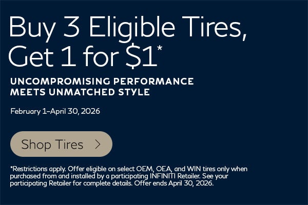 Buy 3 Eligible Tires, Get 1 for $1*